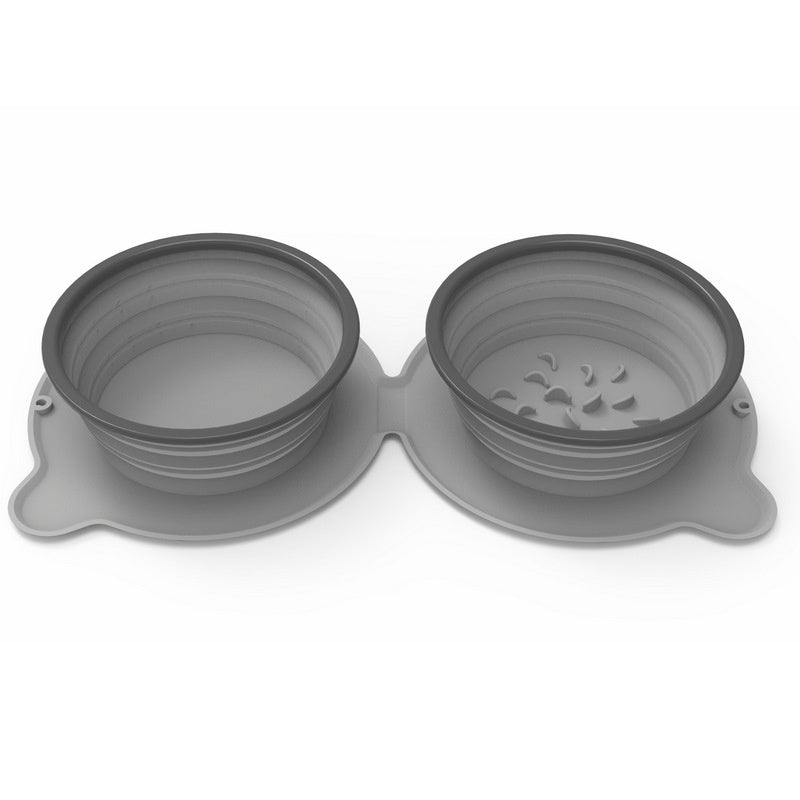 Foldable Double Pet Travel Bowl