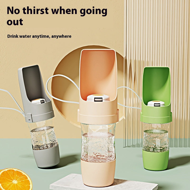 2-in-1 Portable Pet Water Bottle & Food Dispenser