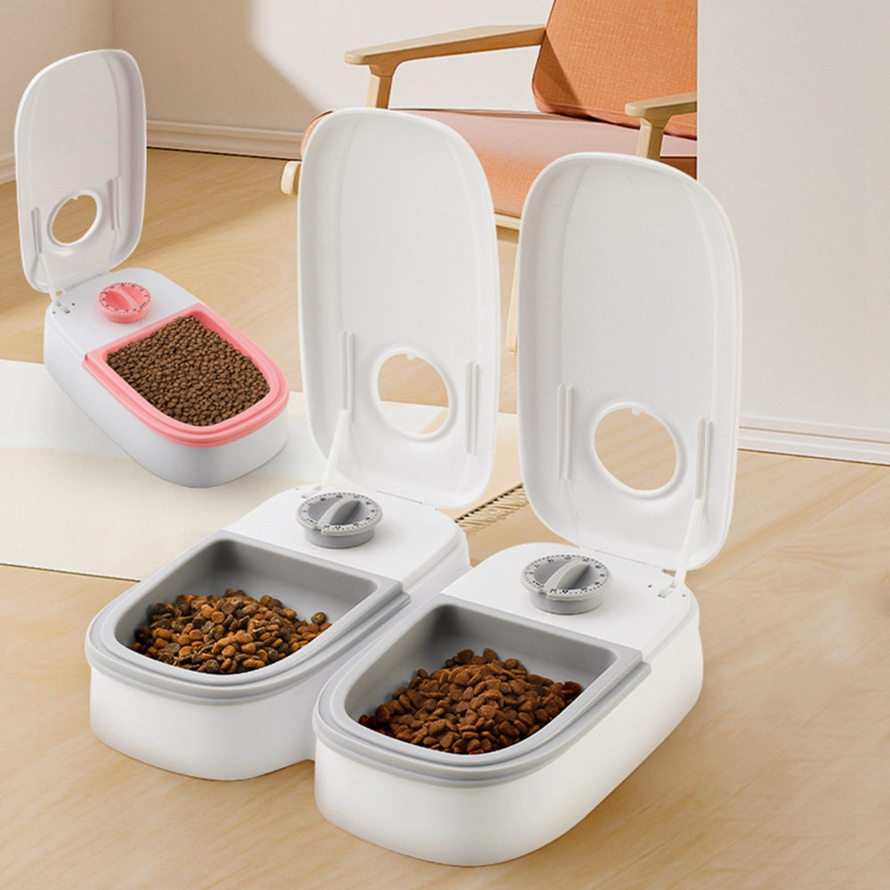 Automatic Pet Feeder with Stainless Steel Bowl