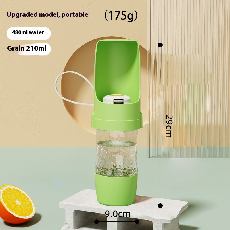 2-in-1 Portable Pet Water Bottle & Food Dispenser