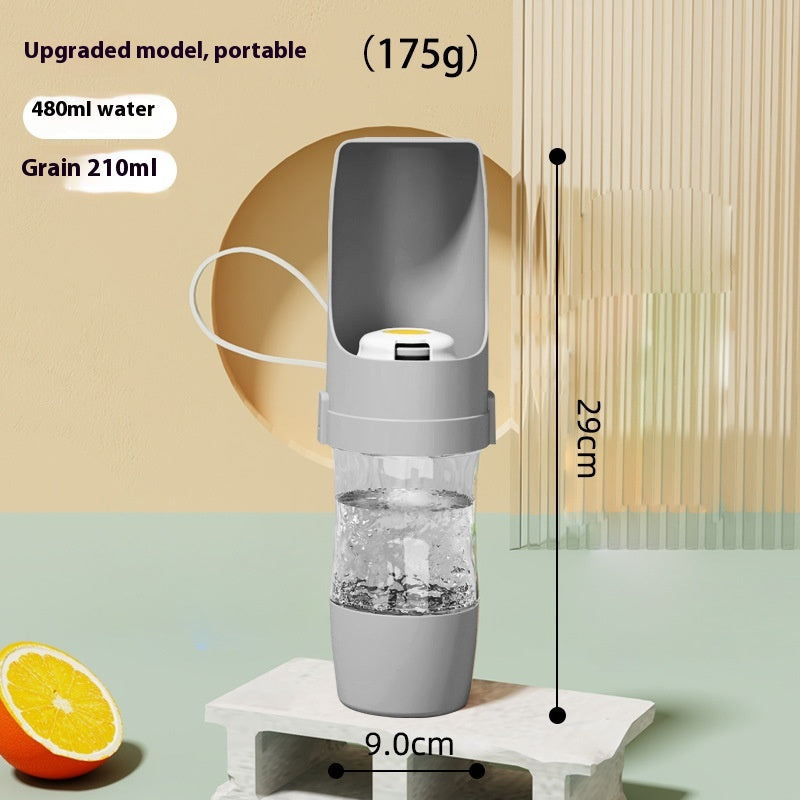 2-in-1 Portable Pet Water Bottle & Food Dispenser