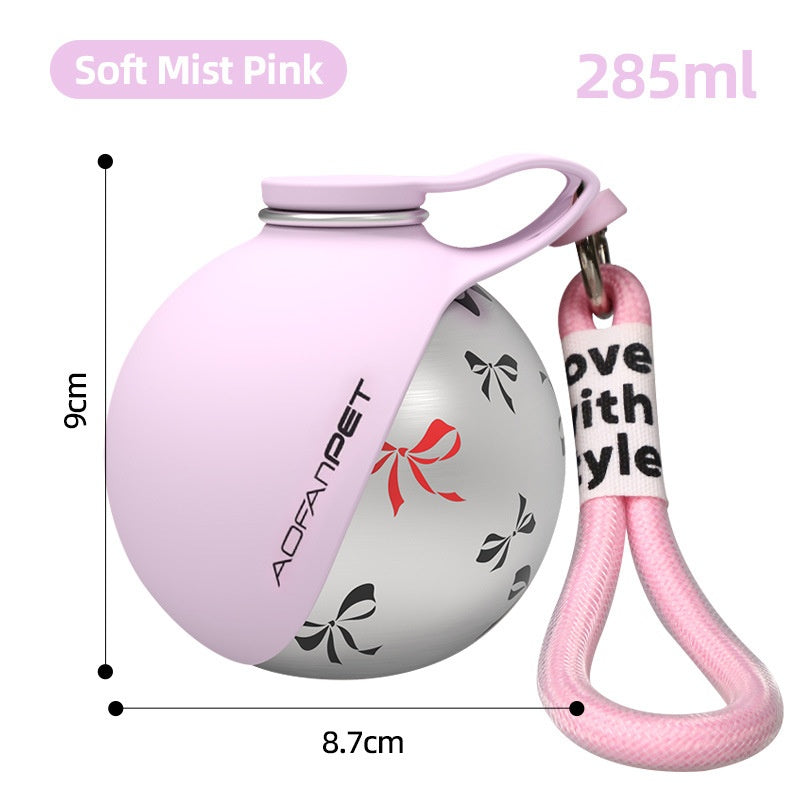 Portable Stainless Steel Dog Water Bottle & Travel Bowl