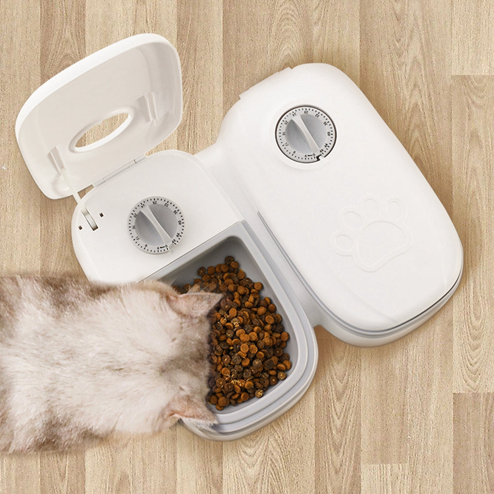 Automatic Pet Feeder with Stainless Steel Bowl