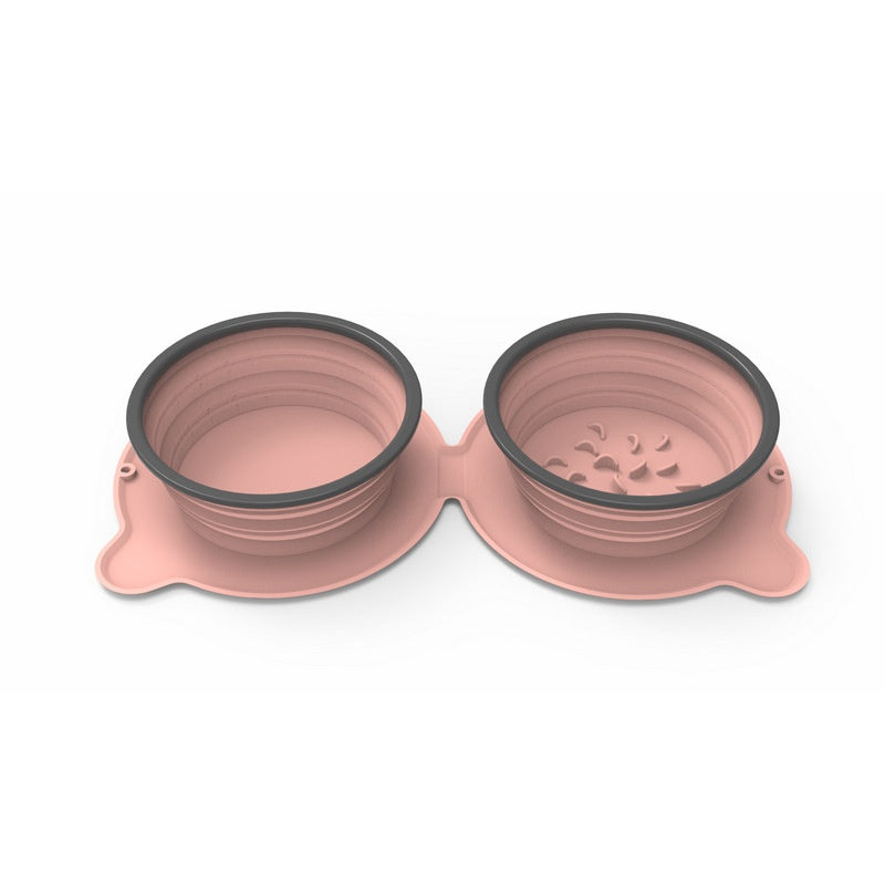 Foldable Double Pet Travel Bowl