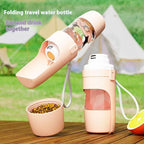 2-in-1 Portable Pet Water Bottle & Food Dispenser