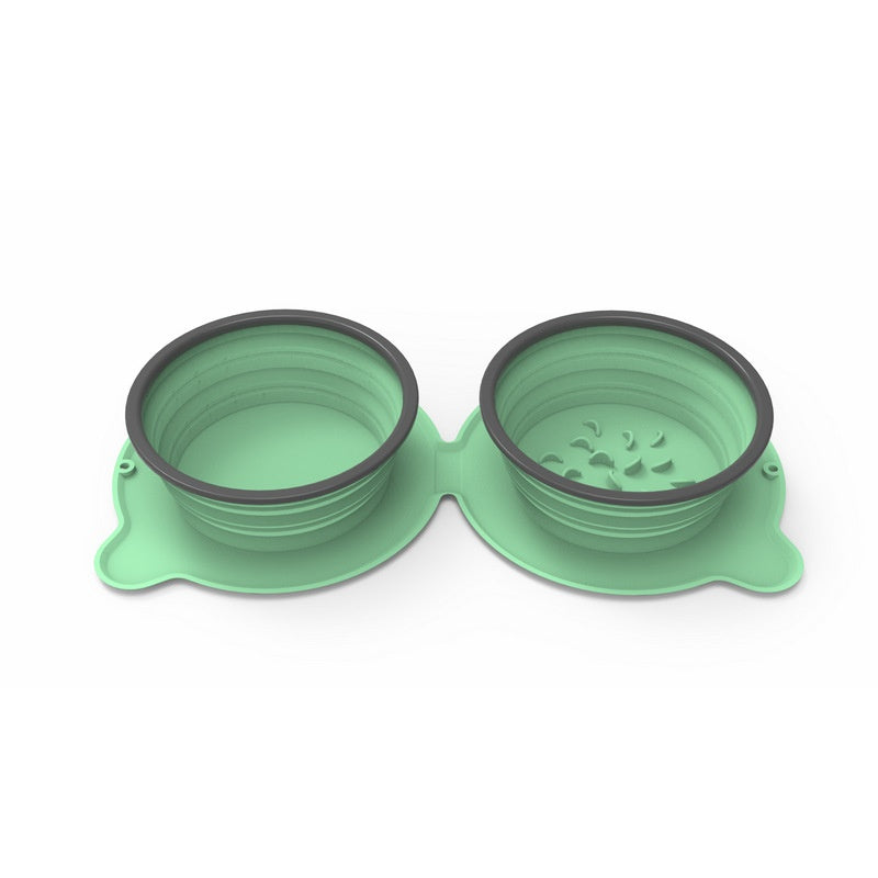 Foldable Double Pet Travel Bowl