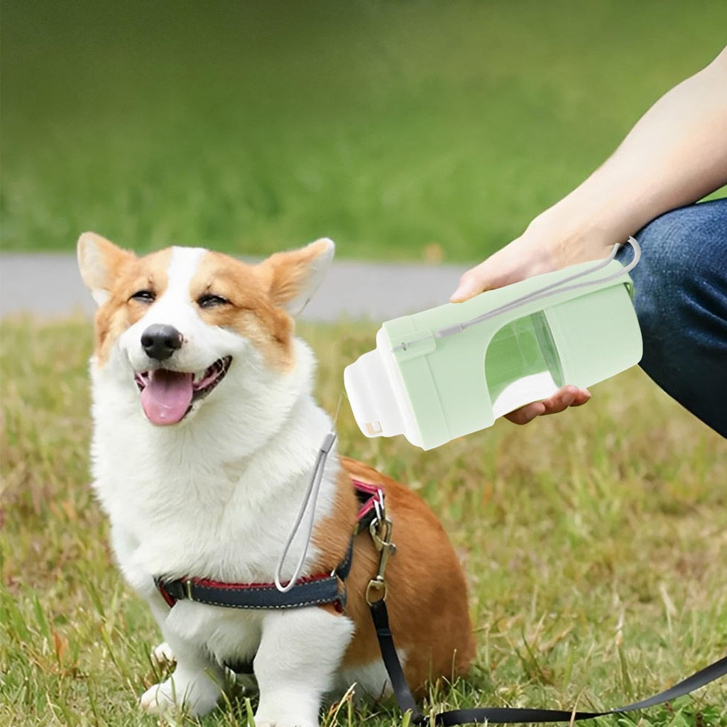 2-in-1 Portable Pet Water Bottle & Food Dispenser