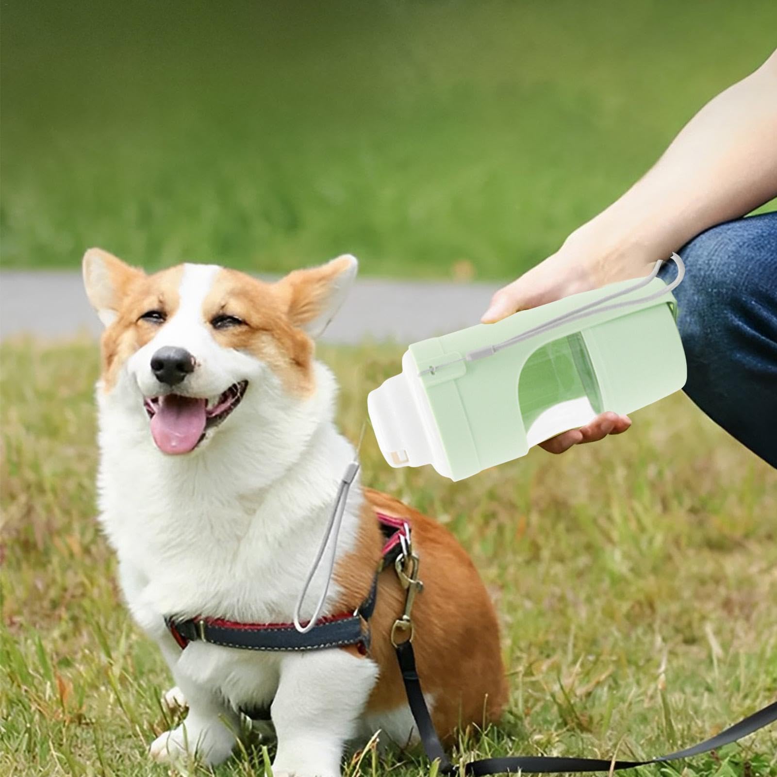 2-in-1 Portable Pet Water Bottle & Food Dispenser